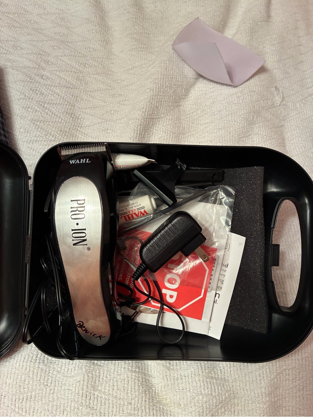 Wahl Pro·Ion Corded Clipper in Silver and Black with Case
